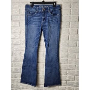 American Eagle Outfitters Kick Boot Super Stretch Flare Jeans Women's Size 10